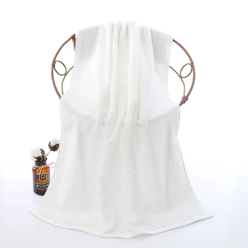 Cotton bath towel, bath wrap, household couple, soft and absorbent adult beach towel, not easy to shed wool, gauze bath towel
