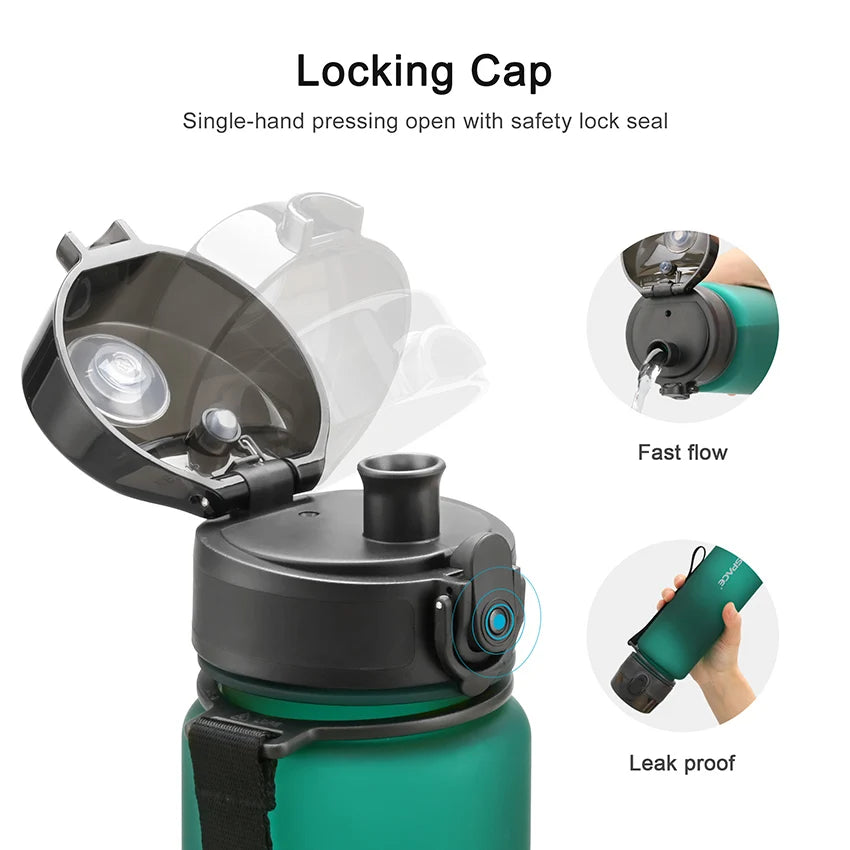 Sports Water Bottle Shaker Outdoor Travel Portable Leakproof Drinkware Tritan  Drink Bottle