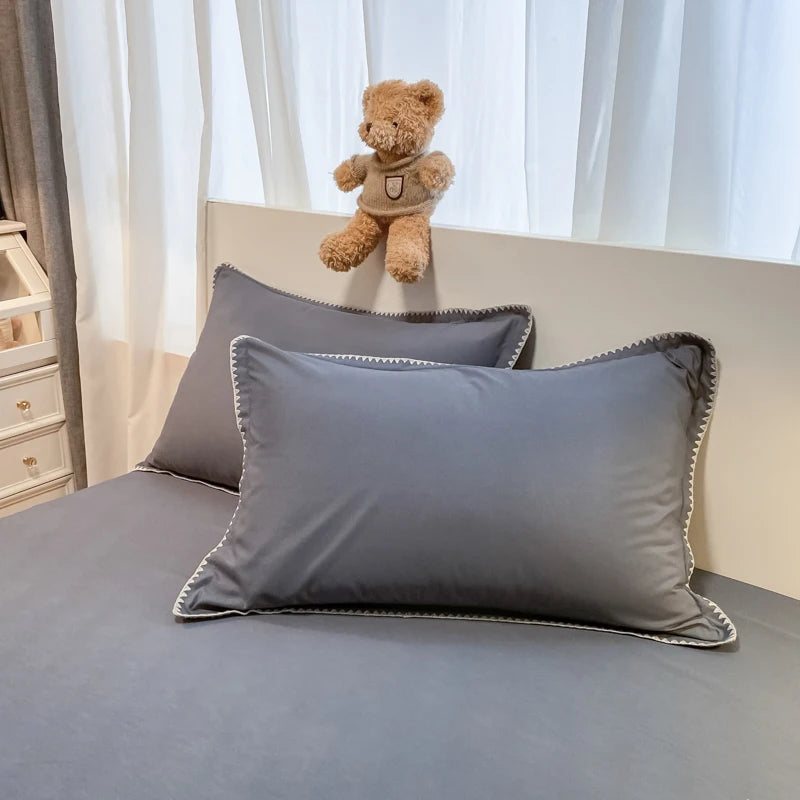 Super Soft Washed Cotton Bed Four Piece Set, Four Season Fresh Down Duvet Cover, Three Piece Set, Is a Great Seasonal Gift