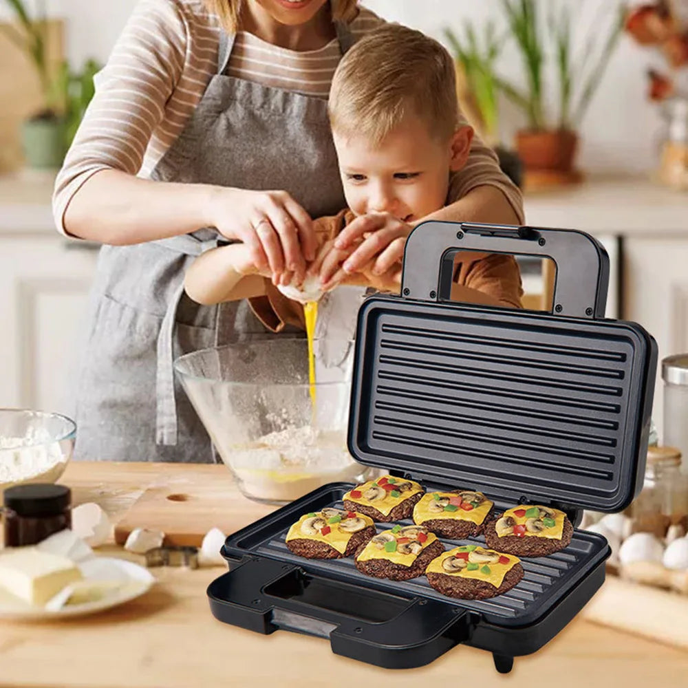 Electric Sandwich Maker Double-sided Heating Bread Grill Baking