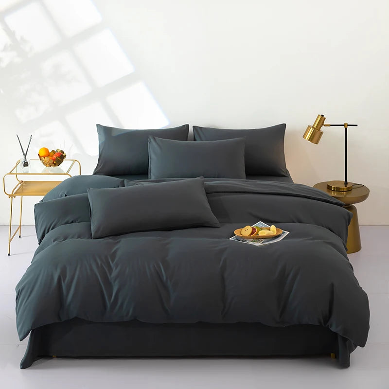 Bedding Solid Color Bed Sheet Set Brushed