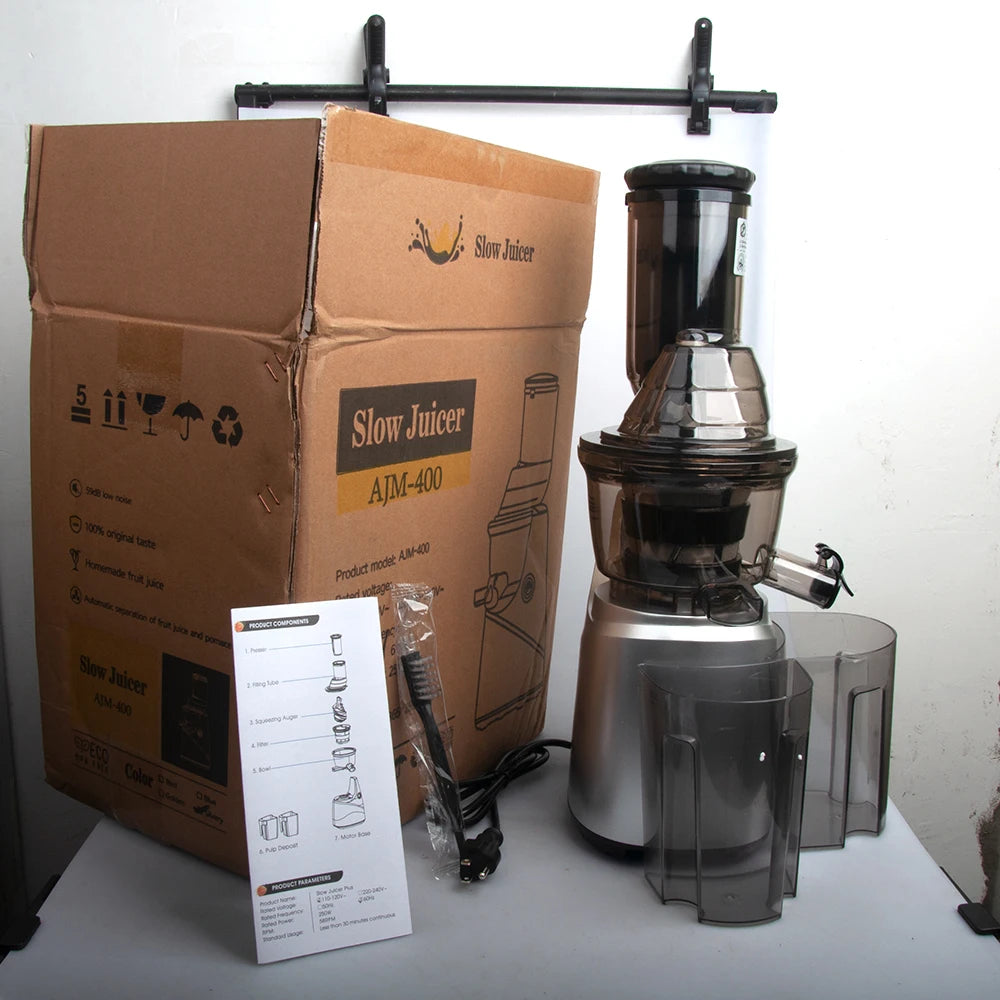 Cold Press Juicer with 82mm Large Feed Chute Fit Whole Vegetable And Fruit, Masticating Juicer