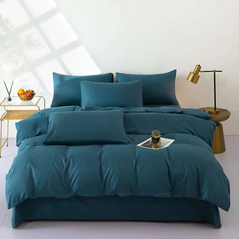 Bedding Solid Color Bed Sheet Set Brushed