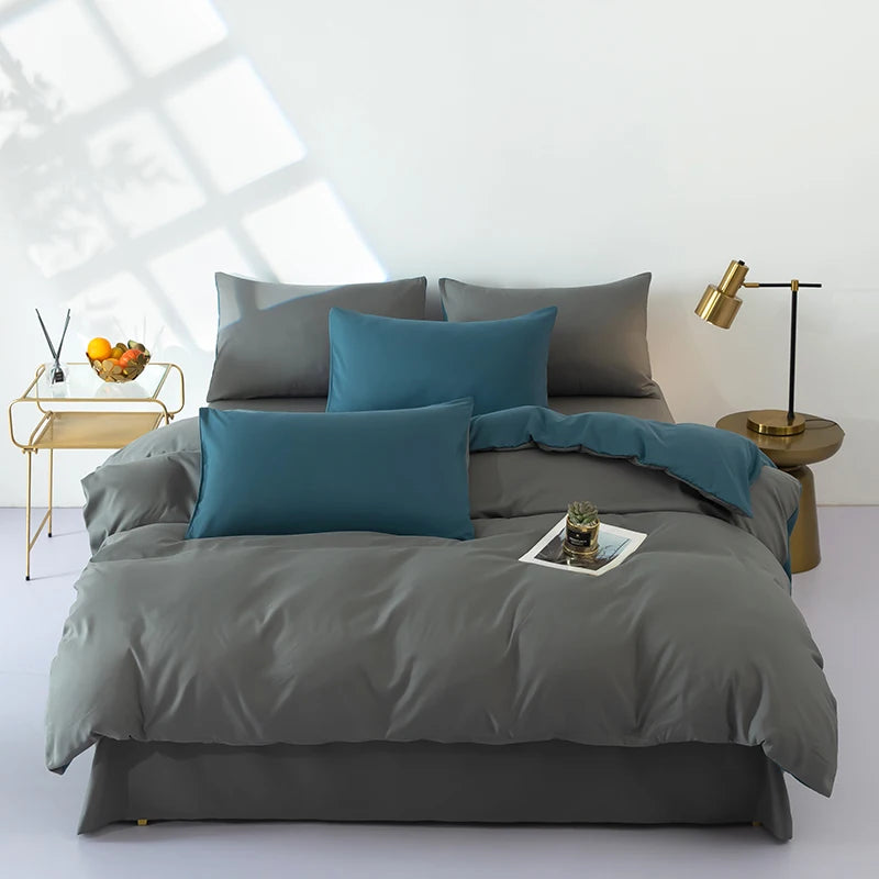 Bedding Solid Color Bed Sheet Set Brushed