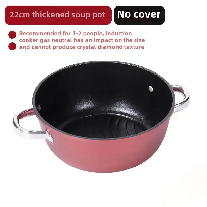 [Composite Bottom Thickening Soup Pot] Diamond Non-stick Soup Ramen Pot