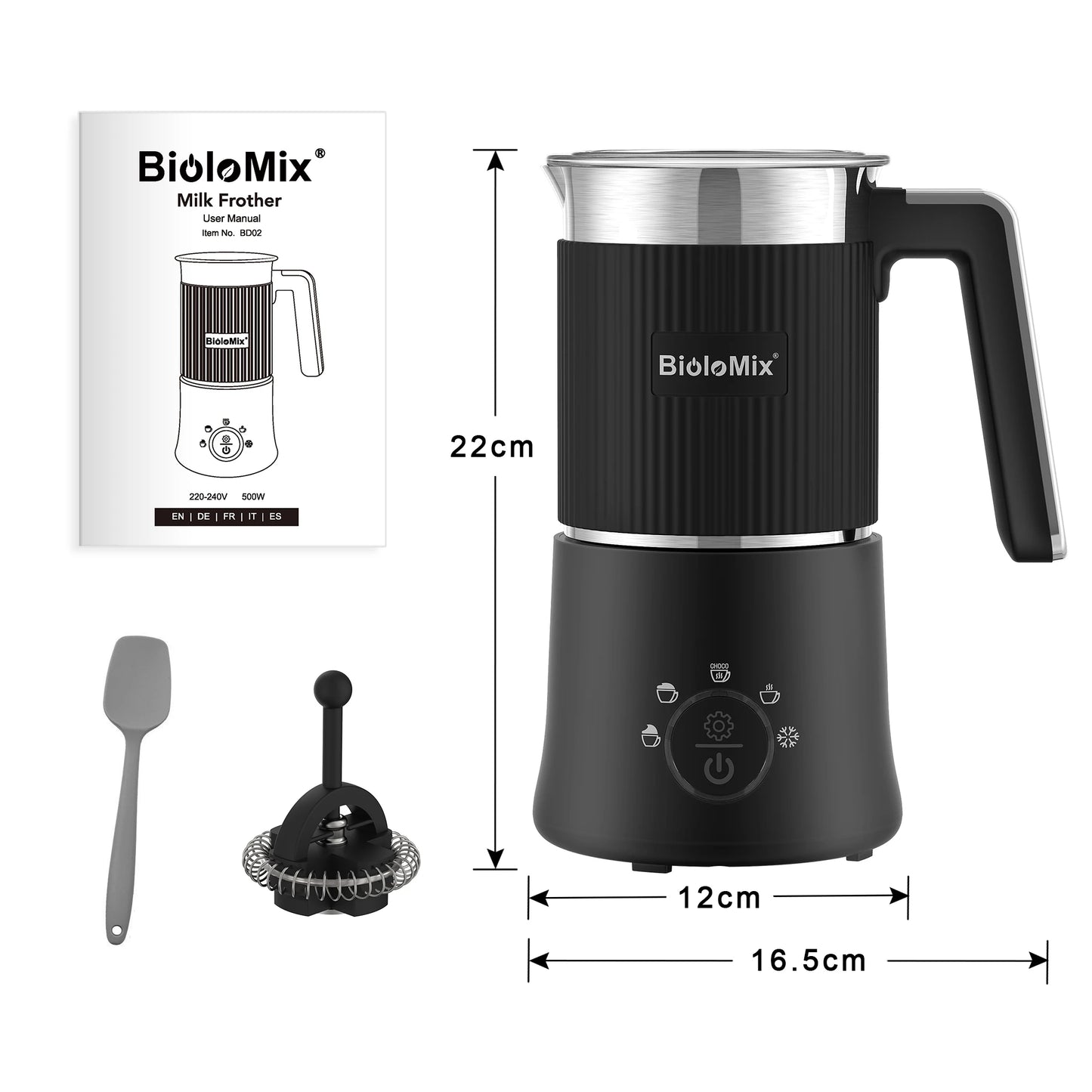 Milk Frother and Steamer,5-in 1