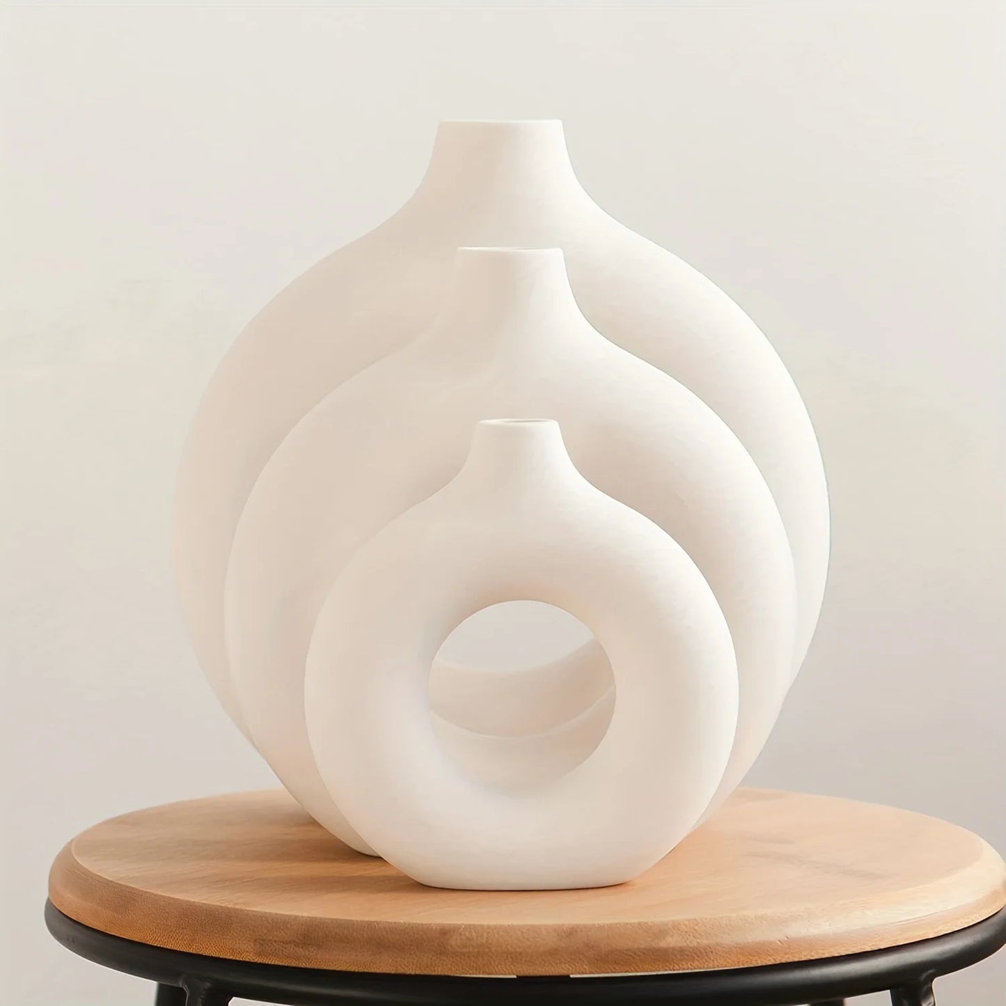White Ceramic Vase Flower Pot