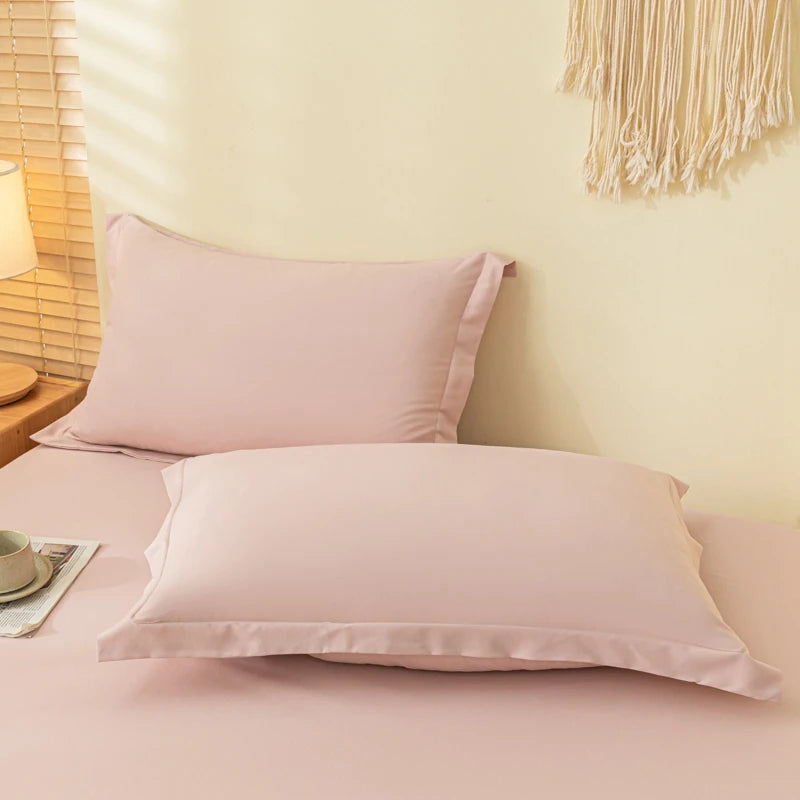Washable Solid Color Pillowcase Single Pillowcase Set 48cm X 74cm 2
